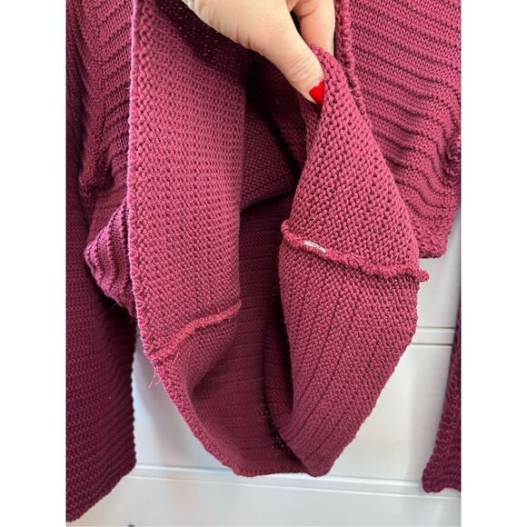 Coldwater Creek 100% cotton knit sweater‎ red-burgundy size XS Christmas winter - Picture 8 of 17